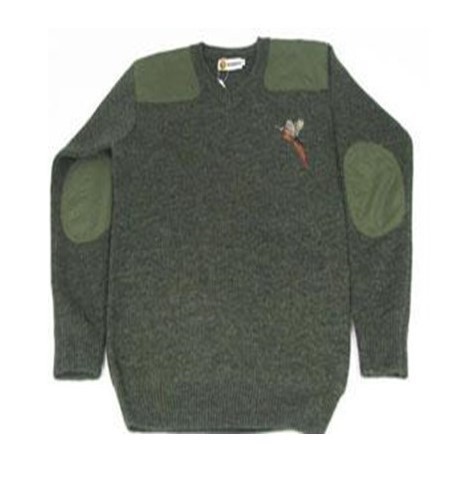 Countryman Sweater met suede patches